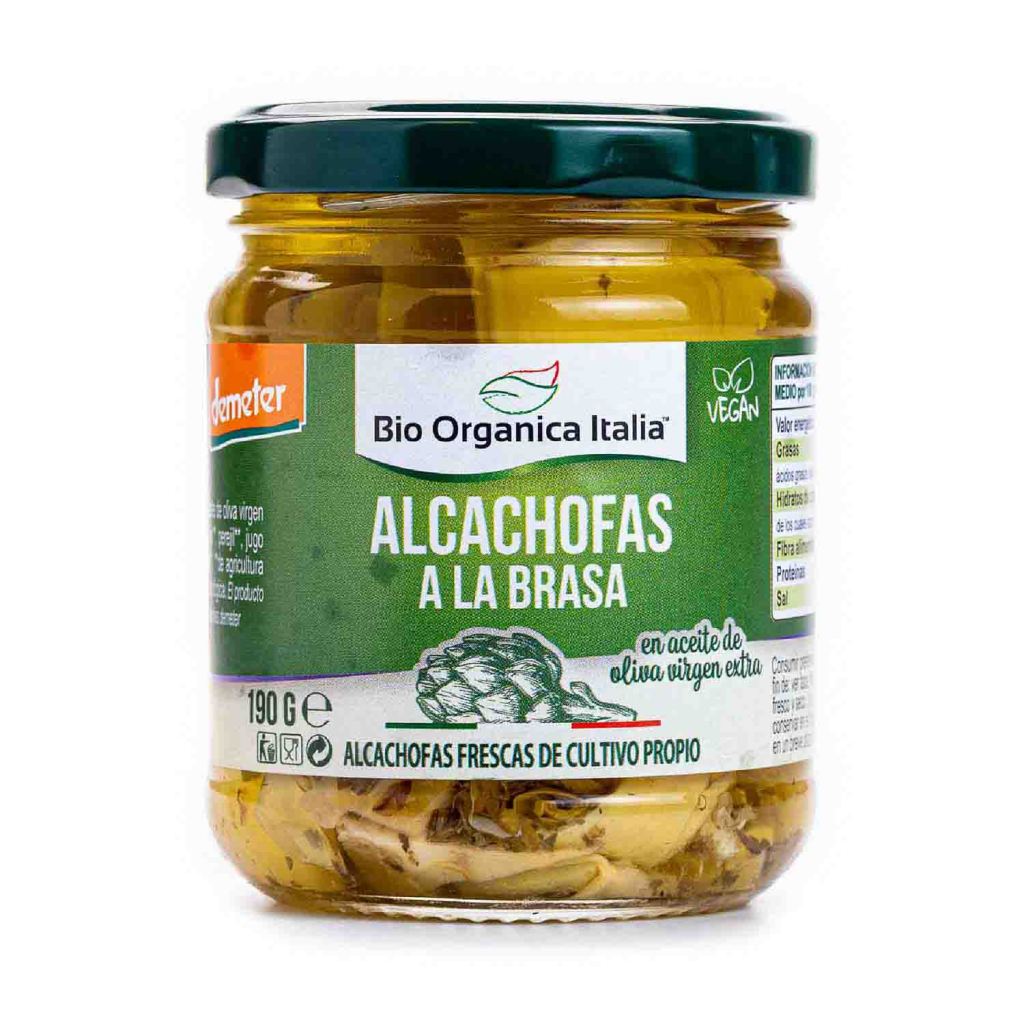 Alcachofas a la brasa en aceite Eco 190g Bio Orgánica Italia.&nbsp;5,20€