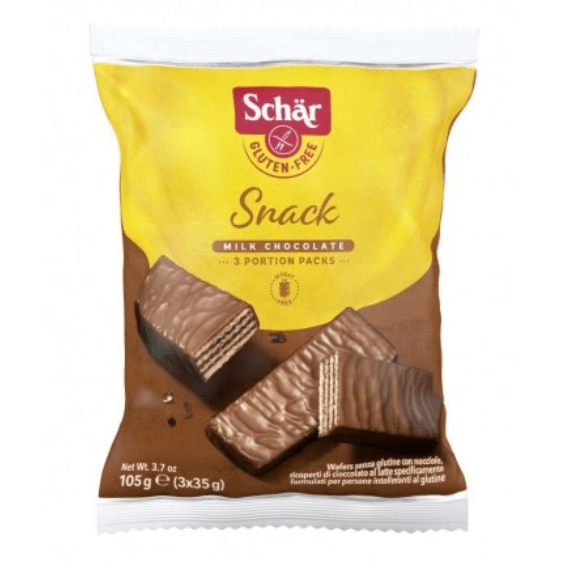 Snack barritas de chocolate 3x35g Schär.&nbsp;2,90€