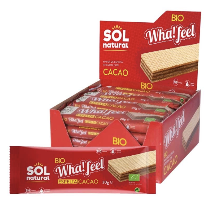 Whafeel Snack Espelta y Cacao Eco.&nbsp;1,50€