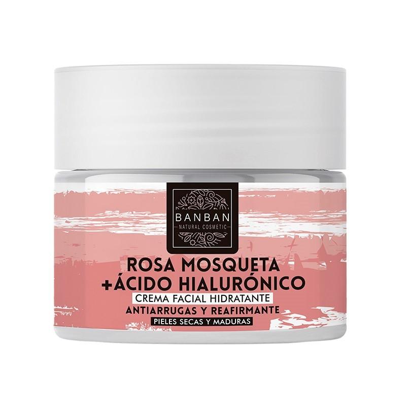 Crema facial rosa mosqueta e hialurónico 50ml Banban.&nbsp;6,90€