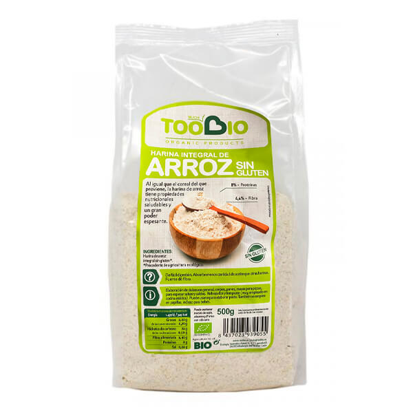 Harina arroz integral sin gluten 500g Eco Toobio.&nbsp;2,70€