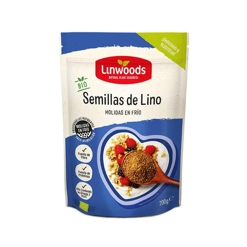 Semillas de lino molido en frío 200g. Eco LINWOODS.&nbsp;3,90€