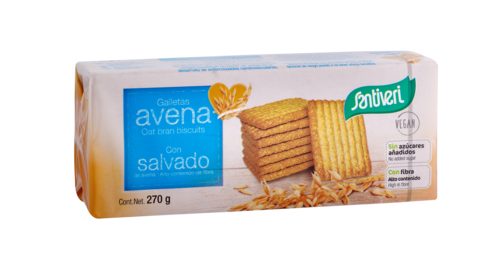 Galleta Avena Salvado. Sin huevo Sin Lactosa 270g. Santiveri.&nbsp;3,10€