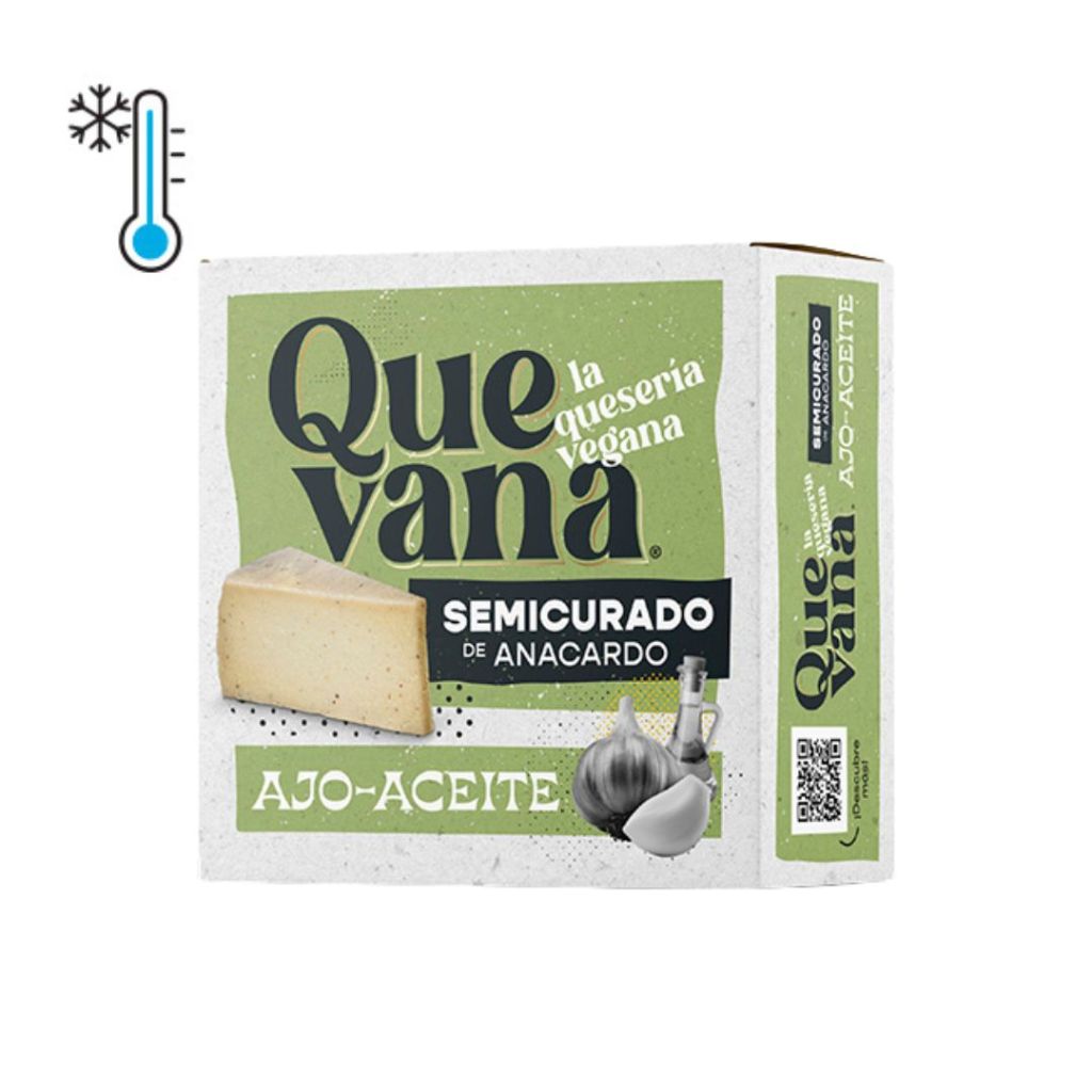 Queso vegano sabor ajo-aceite 140g Eco Quevana fresco.&nbsp;4,30€