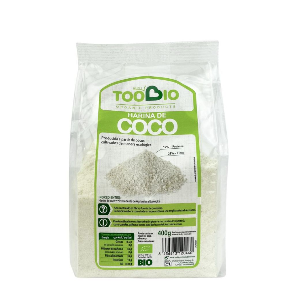 Harina coco 400g Eco Toobio.&nbsp;2,50€