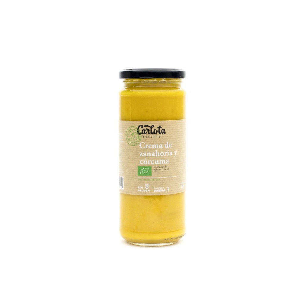 Crema de zanahoria y curcuma vegano sin gluen 450g Eco Carlota Organic.&nbsp;4,30€