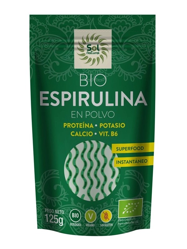Espirulina Polvo 125g Eco Sol Natural.&nbsp;8,20€