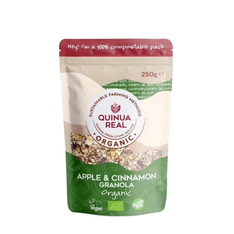 Granola quinoa, manzana y canela Sin Gluten 250g Eco Quinua Real.&nbsp;4,90€