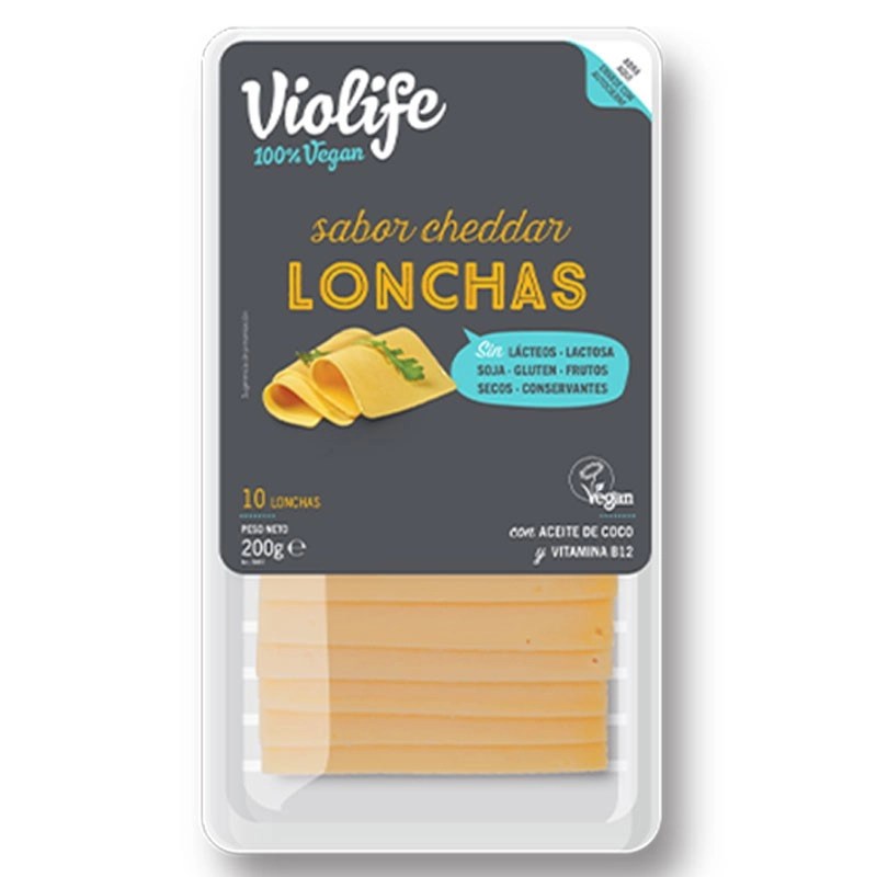 Lonchas veganas sabor queso Cheddar 200g Violife.&nbsp;3,70€