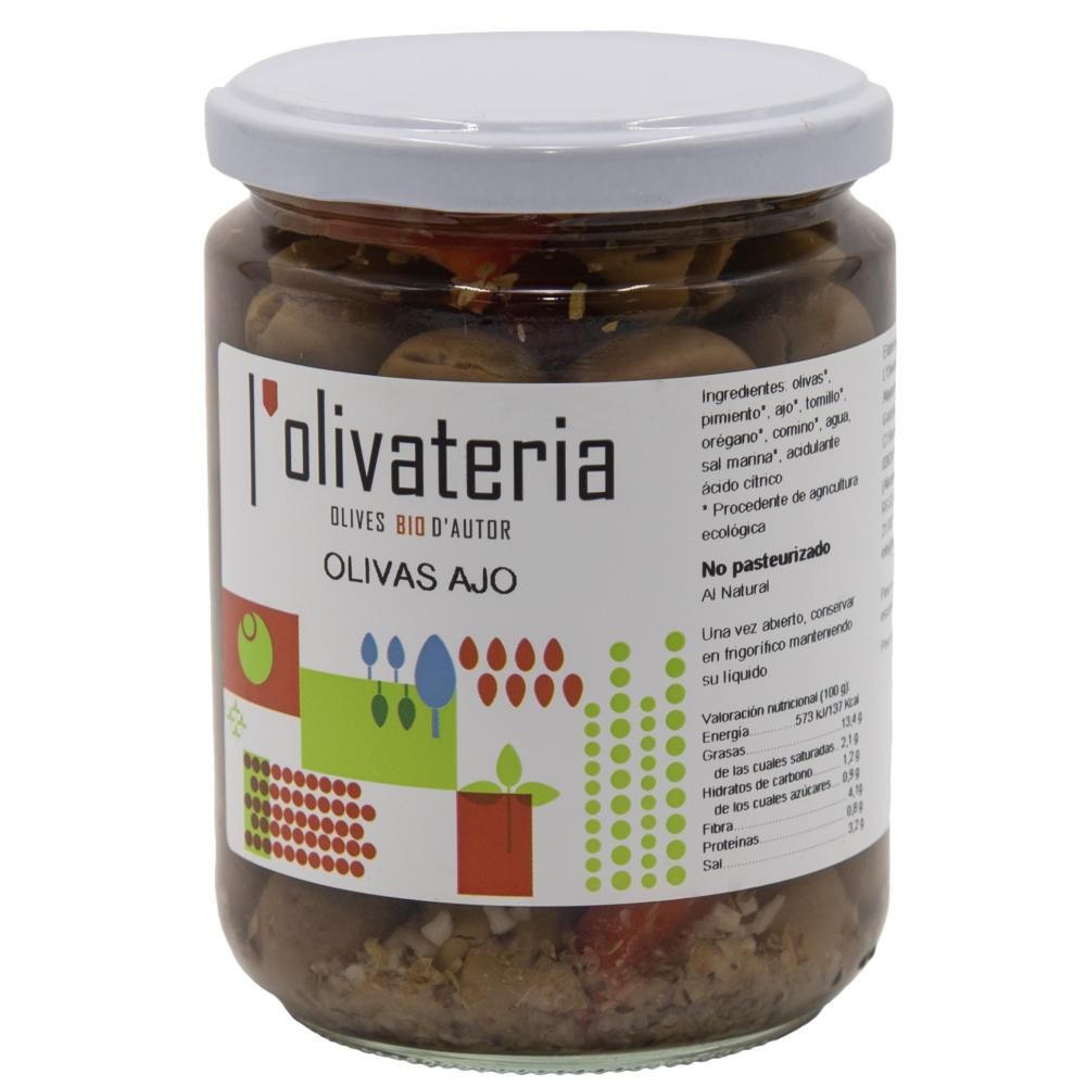 Aceitunas Ajo sin sulfitos 225g Eco Rincón del Segura.&nbsp;3,50€