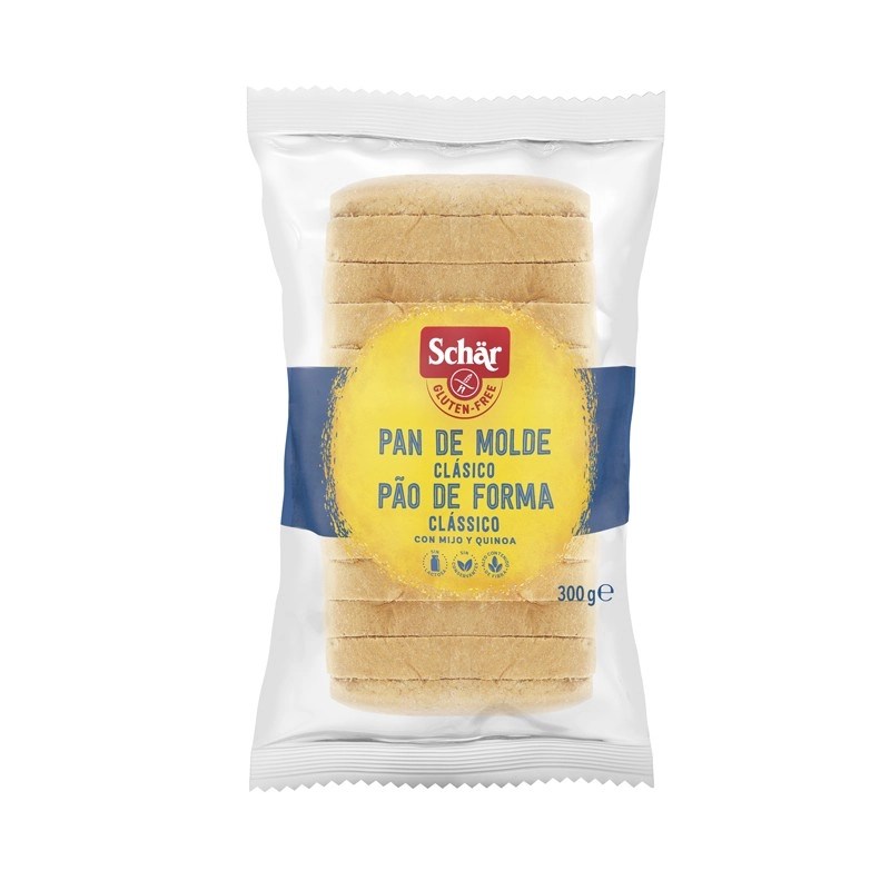 Pan clásico 300g. Sin Gluten Sin Lactosa Sin Huevo&nbsp;Schar