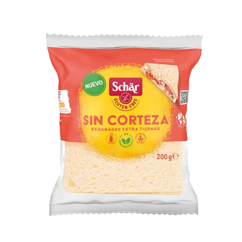 Pan Sandwich sin corteza 200g. Sin Gluten Sin Lactosa&nbsp;Schar