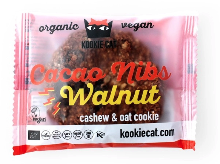 Galleta con nibs de cacao & nueces Eco 12x50g Kookie Cat.&nbsp;1,90€