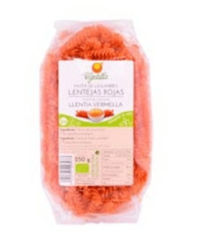 Espirales Lentejas rojas sin gluten 250g Eco Vegetalia.&nbsp;3,50€