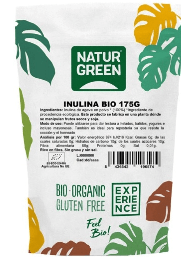 Inulina sin gluten sin lactosa vegano 175g Eco NaturGreen.&nbsp;5,50€
