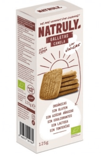 Galletas de Canela sin gluten sin lactosa 125g Eco Natruly.&nbsp;4,40€