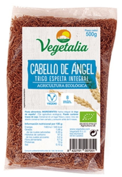 Cabello de ángel de espelta integral vegano 500 g Eco Vegetalia.&nbsp;3,50€