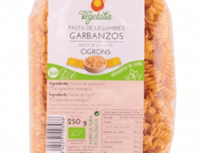 Espirales de garbanzos veganos sin gluten 250 g Eco Vegetalia.&nbsp;3,50€