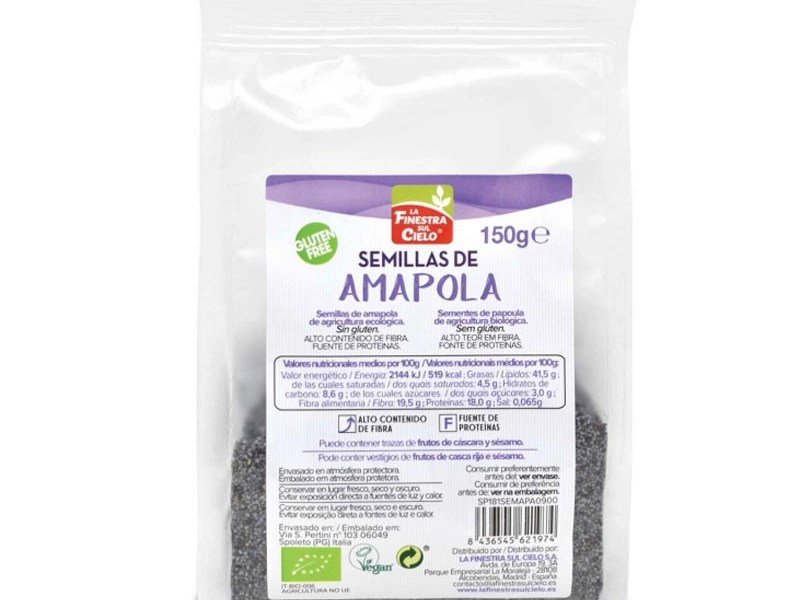 Semillas de amapola 150g. Eco La Finestra.&nbsp;3,50€