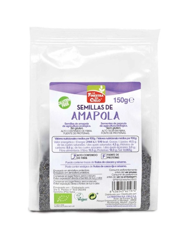 Semillas de amapola 150g. Eco La Finestra.&nbsp;3,50€