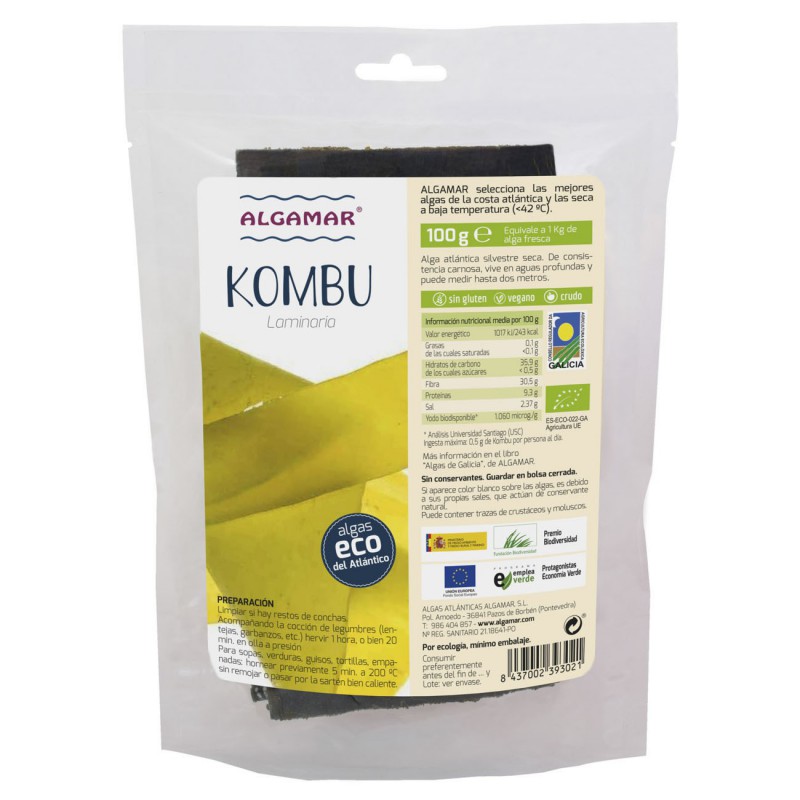 Kombu Alga Seca 100g Eco Algamar.&nbsp;5,00€