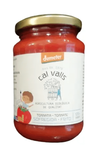 Tomate  frito sin azúcar añadido 350g Eco especial niños Cal Valls.&nbsp;2,20€