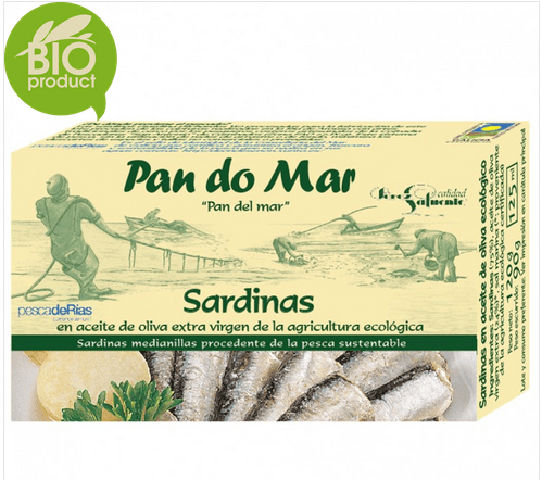 Sardinas en Aceite de Oliva 120g Eco Pan do Mar.&nbsp;2,90€