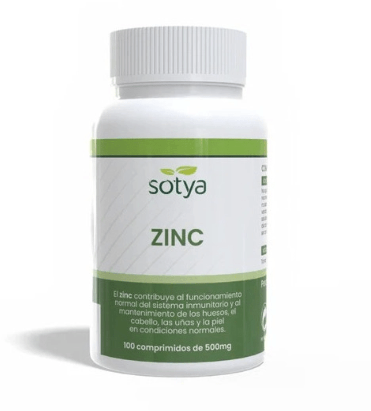 Complemento Zinc 500mg complemento natural 100 comprimidos Sotya.&nbsp;4,90€