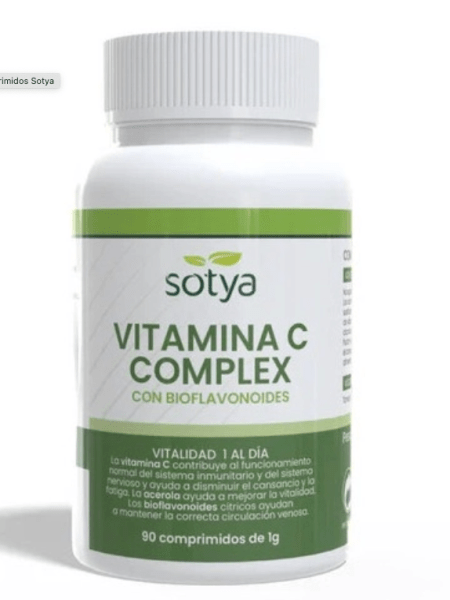 Complemento Vitamina C natural complex 1g 90 comprimidos Sotya.&nbsp;4,80€