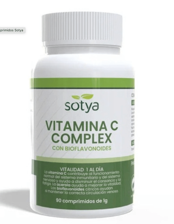 Complemento Vitamina C natural complex 1g 90 comprimidos Sotya.&nbsp;4,80€