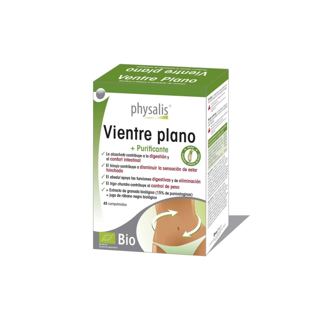 Vientre plano bio 45 comprimidos Physalis.&nbsp;16,90€