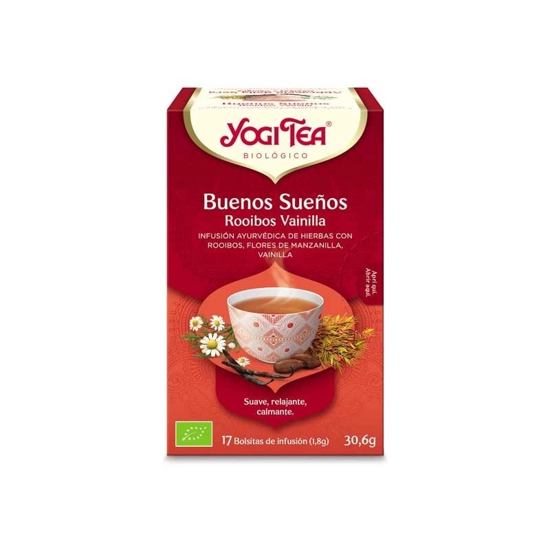 Infusión Buenos sueños rooibos de vainilla 17 filtros Eco Yogi tea.&nbsp;3,80€