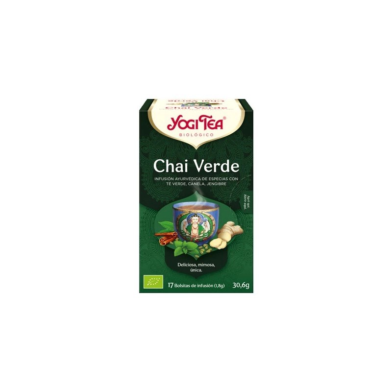Chai verde 17 filtros Eco Yogi Tea.&nbsp;3,80€
