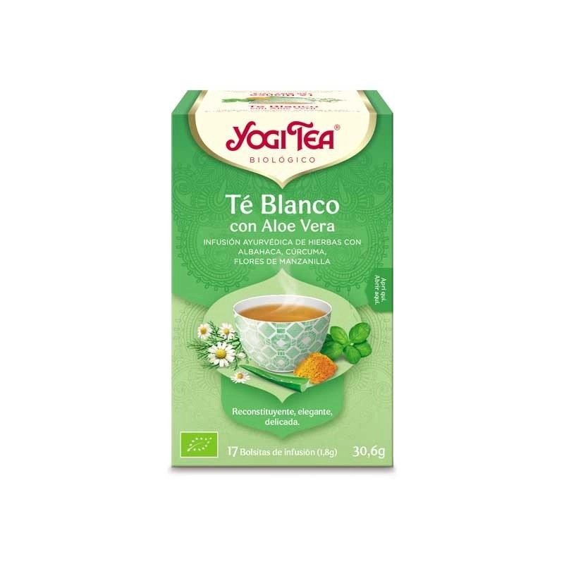 Te blanco con aloe vera 17 filtro Eco Yogi tea.&nbsp;3,80€