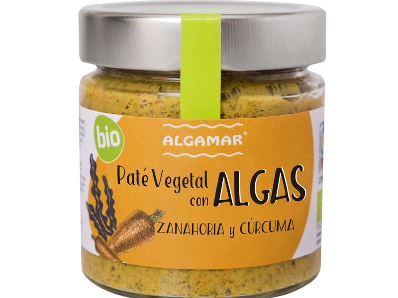 Paté vegetal con algas, zanahoria y curcuma Bio 180gr Algamar.&nbsp;4,20€