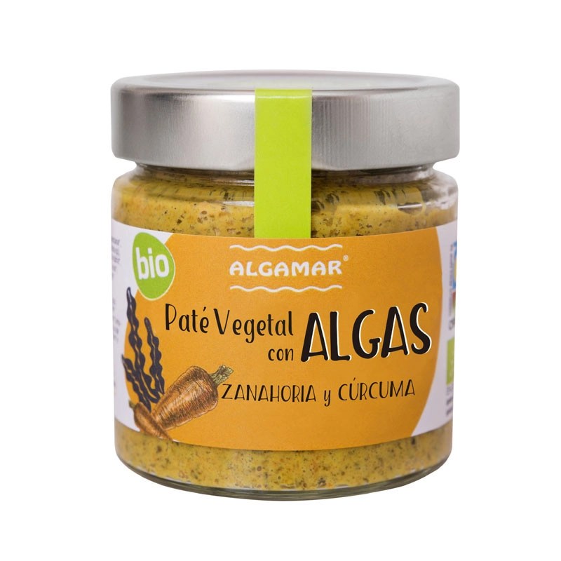 Paté vegetal con algas, zanahoria y curcuma Bio 180g Algamar.&nbsp;4,20€