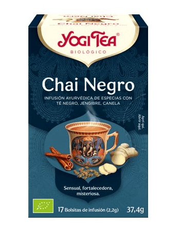 Chai negro 17 filtros Eco Yogi Tea.&nbsp;3,80€