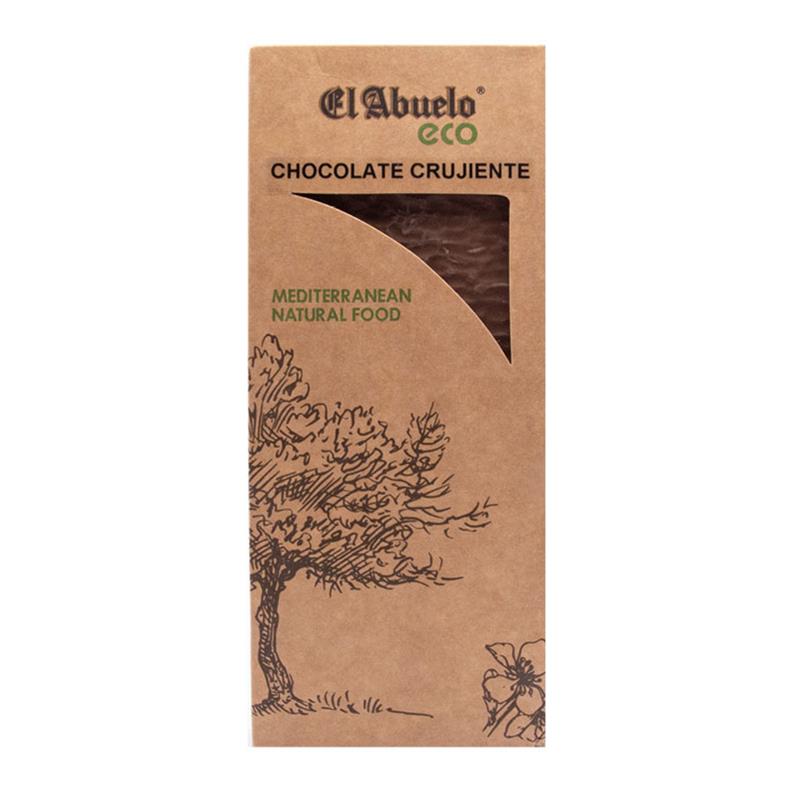 Turrón de Chocolate con Leche y Arroz Crujiente Sin Gluten Eco 200g. El Abuelo&nbsp;9,00€