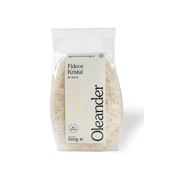 Fideos de arroz cabello de angel sin gluten Eco 500 Grs. Oleander.&nbsp;4,70€
