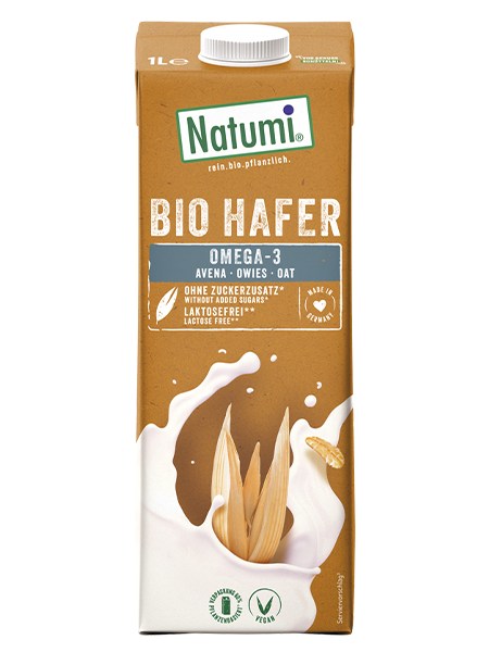 Bebida Avena Omega3 sin lactosa 1L Eco Natumi.&nbsp;2,10€