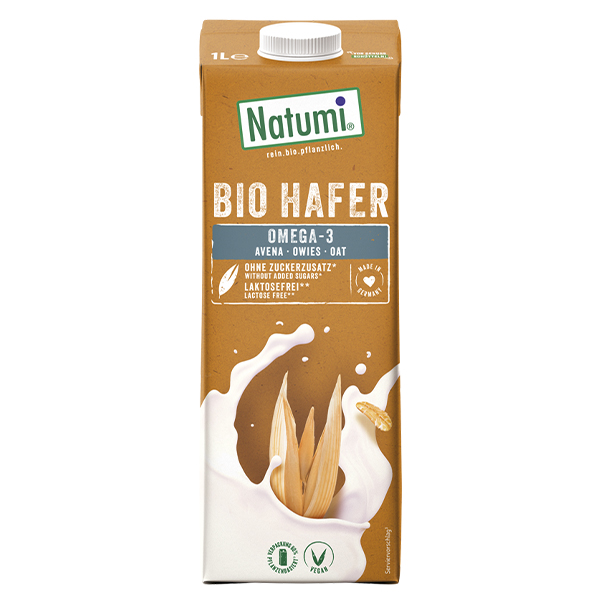 Bebida Avena Omega3 sin lactosa 1L Eco Natumi.&nbsp;2,10€