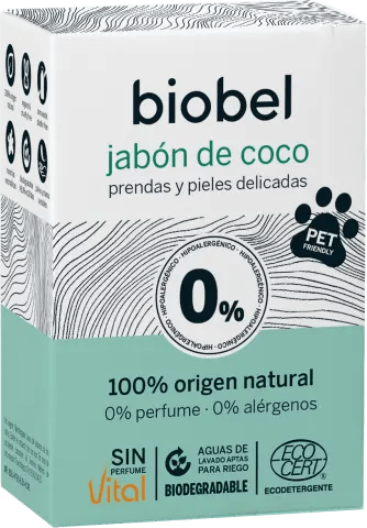 Jabón Coco 0% 240g. Biobel&nbsp;4,20€