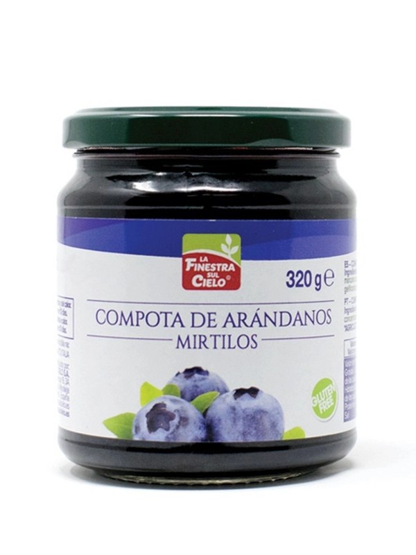 Compota de arandanos vegano sin gluten Eco 320g La Finestra.&nbsp;5,20€