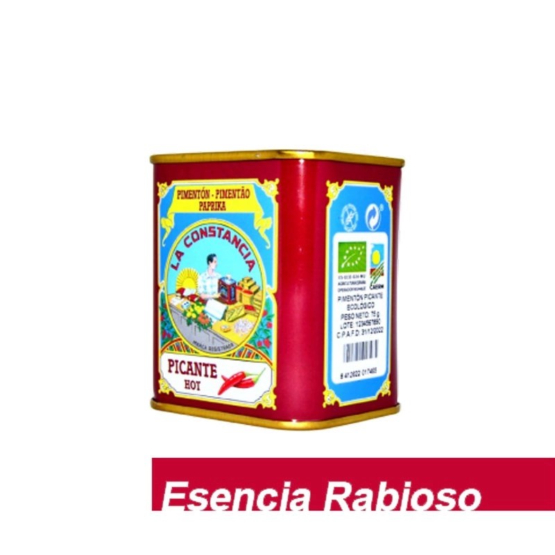 Pimentón Picante esencia rabioso lata 75g Eco La Constancia&nbsp;2,00€