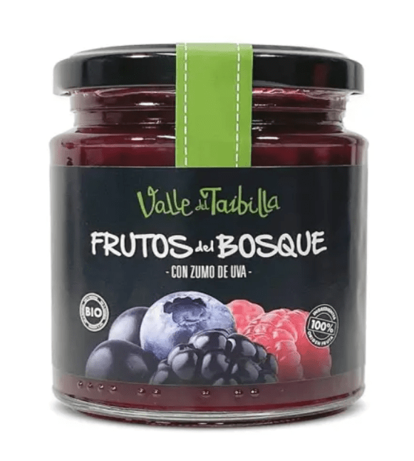 Compota de Frutos Rojos con Zumo de Uva Eco 250g Valle del Taibilla.&nbsp;4,00€