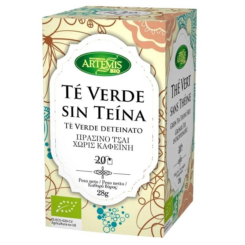 Te verde sin teina 20 filtros Artemis.&nbsp;3,20€