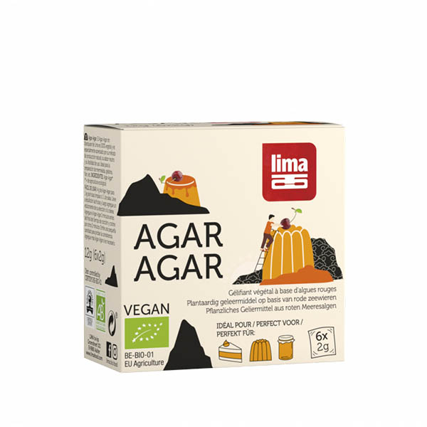 Agar Agar polvo 6 x 2 Grs. vegano Eco Lima.&nbsp;3,00€