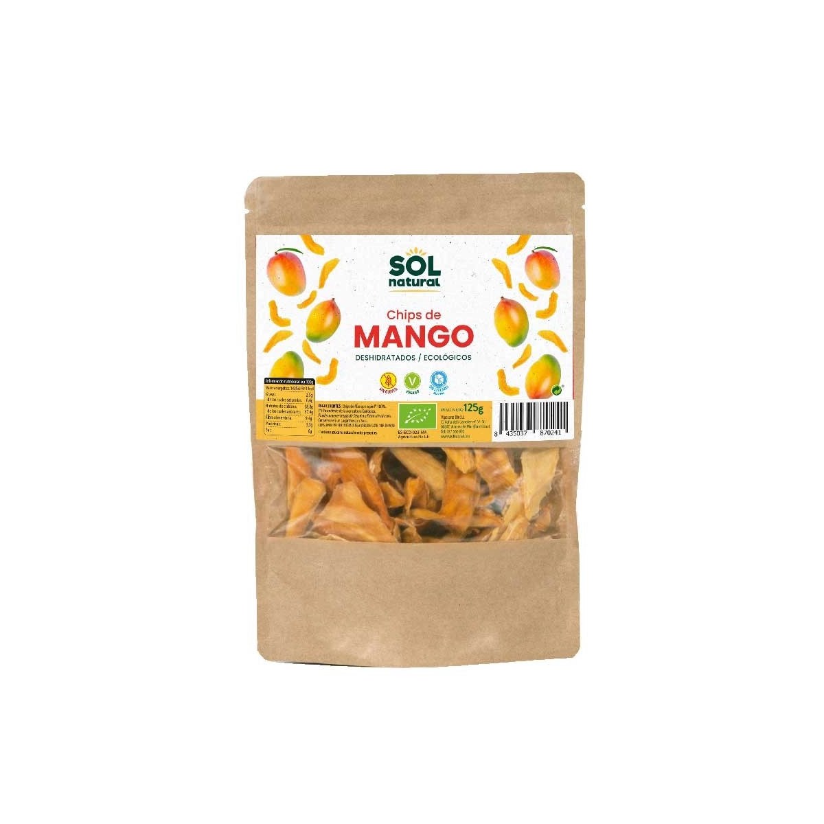 Chips de mango Eco 125g Sol Natural.&nbsp;5,60€