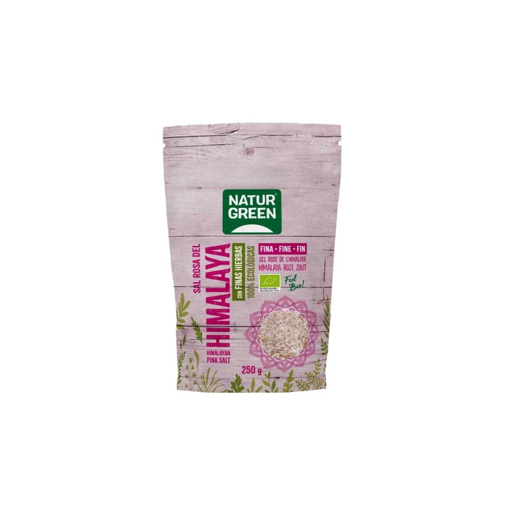 Sal rosa fina del Himalaya con Finas Hierbas 250g Naturgreen.&nbsp;2,70€