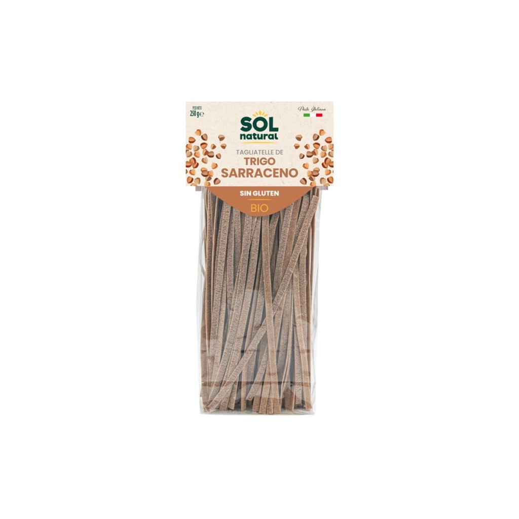 Tallarines de trigo sarraceno s/g Bio 250g Sol Natural.&nbsp;3,20€